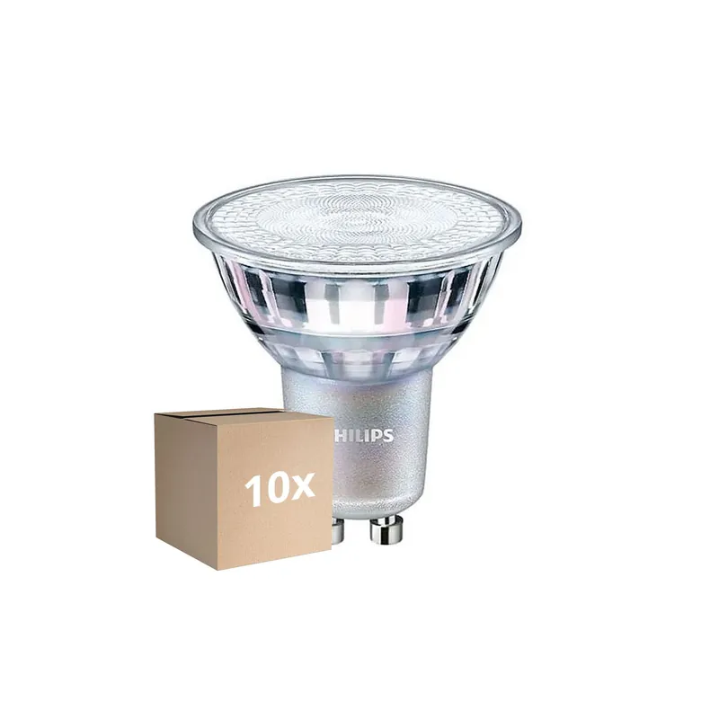 Günstig Mehrfachpackung 10x Philips MASTER Value LED-Spot GU10 PAR16 2.8W 280lm 36D - 927 Extra Warmweiß | Höchste Farbwiedergabe - Dimmbar - Ersatz Für 35W
