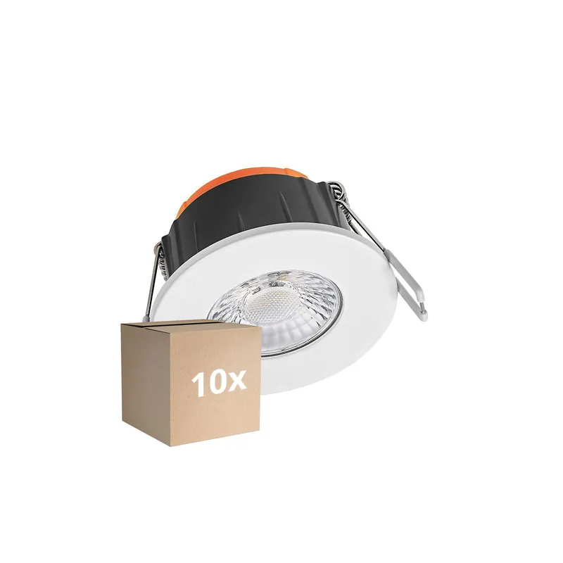 Mehrfachpackung 10x Ledvance LED-Spot Combo Fix Aluminium Weiß 6W 600lm 60D - 827-830-840 CCT | 82mm - Ausschnitt 68mm - IP65 Sonderangebot