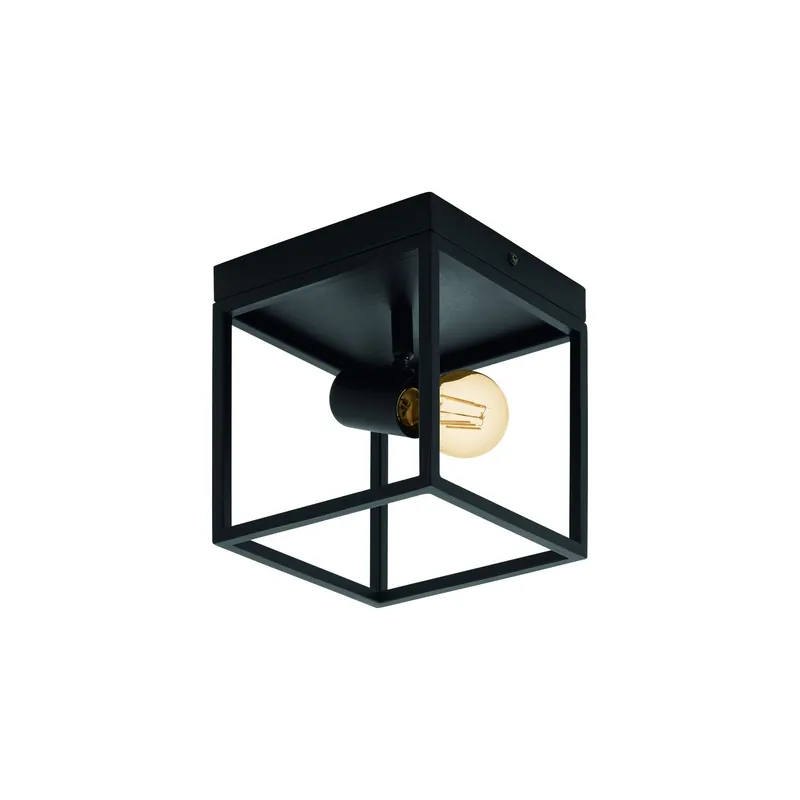 Markenware Eglo Deckenleuchte Silentina Stahl Schwarz | IP20 - Geeignet für 1x E27