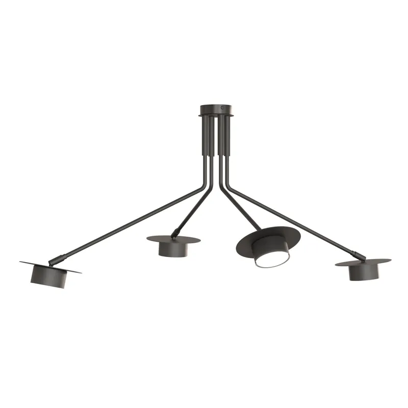 Zertifiziert Emibig Deckenleuchte Mizu Stahl Schwarz | Geeignet für 4x GX53 - Max 12W