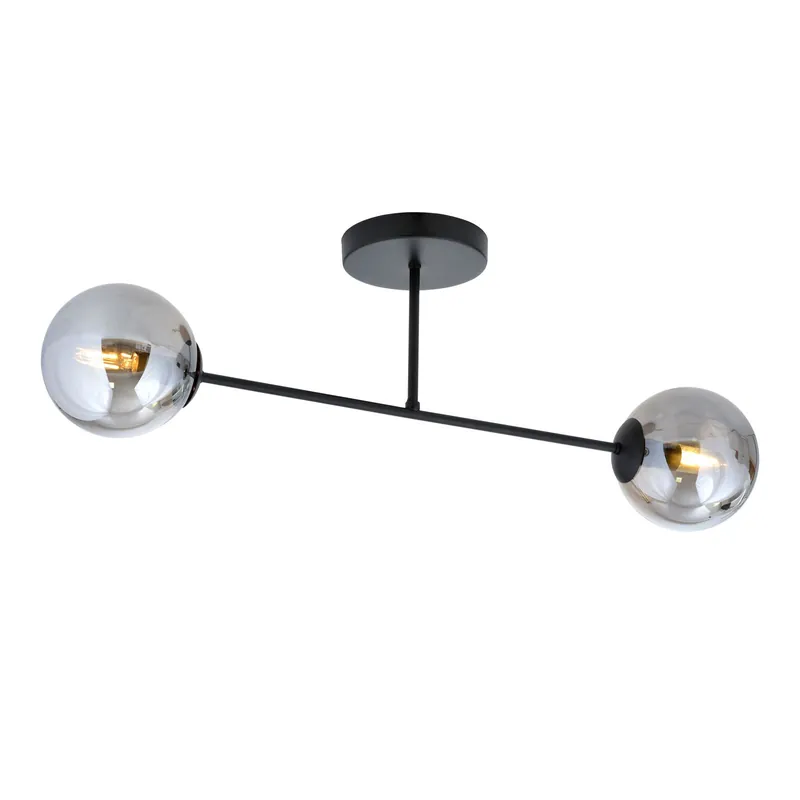 Billig Emibig Deckenleuchte Roma Stahl Schwarz | Geeignet für 2x E14 - Max 10W