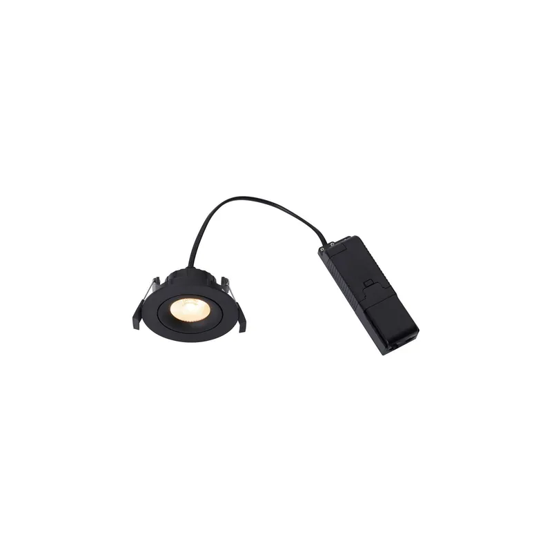 Nordlux Downlight Aliki Aluminium Schwarz 8W 580lm 38D - 927 | 96mm - IP44 - Höchste Farbwiedergabe - Dimmbar Solange Der Vorrat Reicht