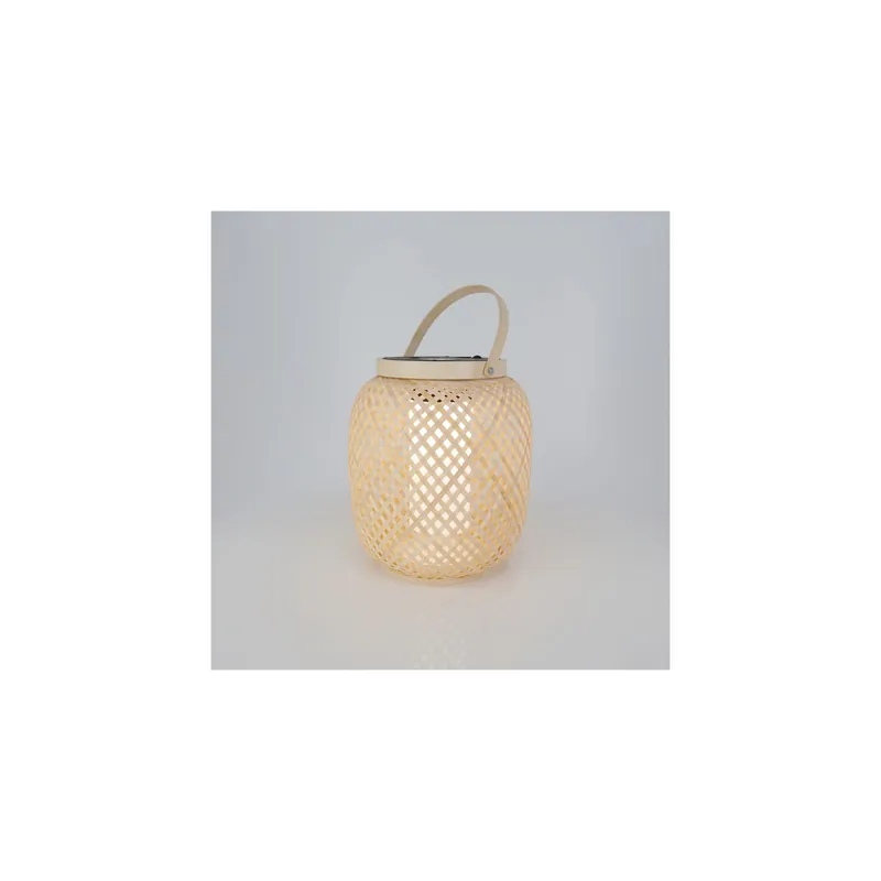 Neue Ware Eglo Tischlampe Marliano Solar Holz Braun 3W 300lm - 840 Kaltweiß | IP44