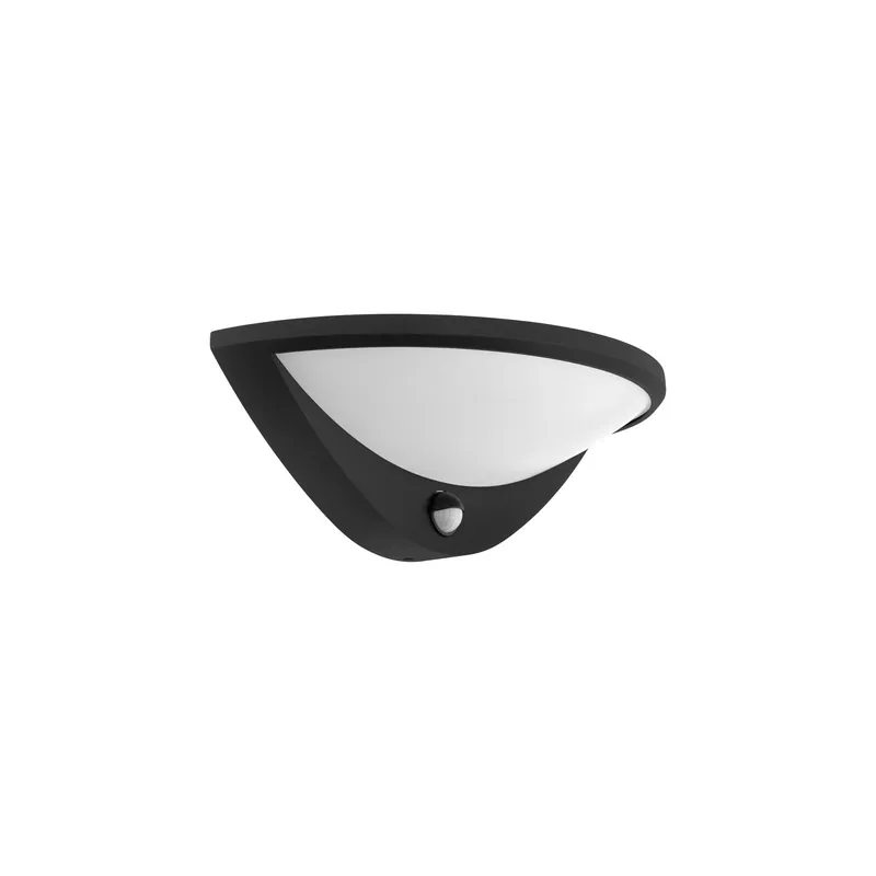 Eglo Wandleuchte Belcreda Aluminium Anthrazit 9W 1200lm - 830 Warmweiß | IP44 - Bewegungs- und Lichtsensor Nur Für Kurze Zeit