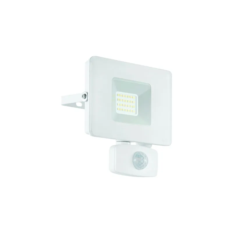 Eglo Wandleuchte Faedo 3 Aluminium Weiß 21W 2300lm - 850 Kaltweiß | IP44 - Bewegungssensor Sonderaktion