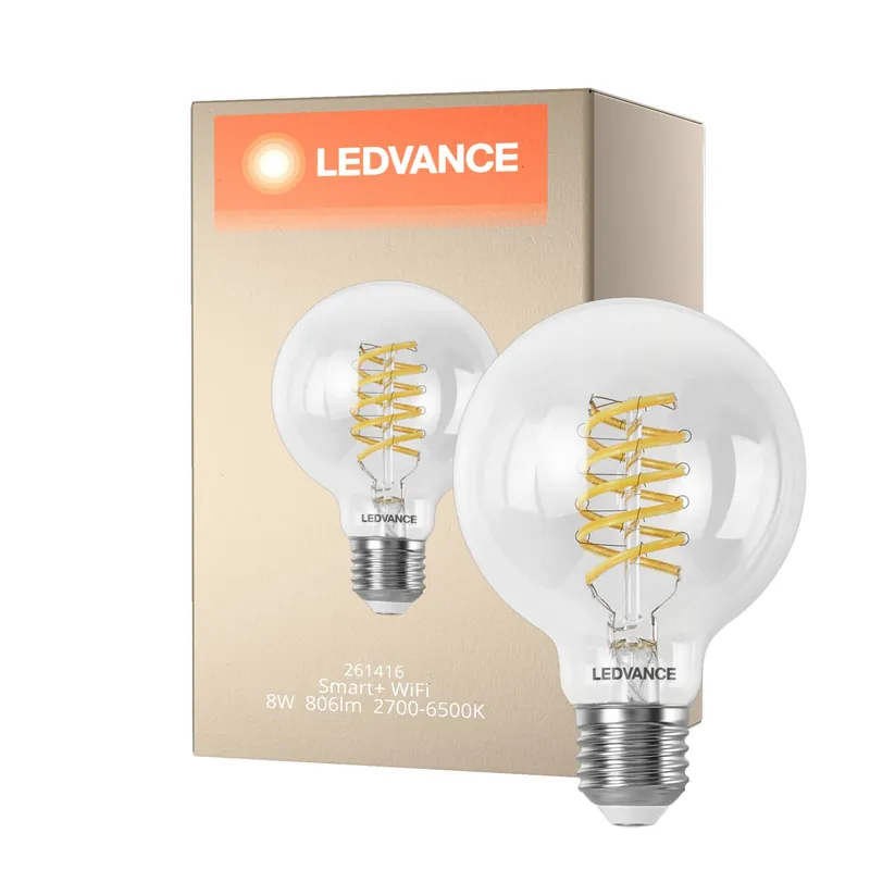 Ledvance Smart+ Wifi E27 G80 8W 806lm - 827-865 Abstimmbares Weiß | Dimmbar - Ersatz Für 60W Beliebt
