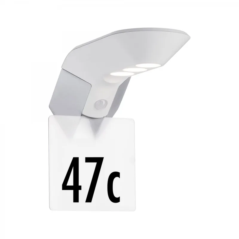 Paulmann No. 94253 Hausnummer für Outdoor Solar Wandleuchte Soley Metall Weiß Garantierte Lieferung