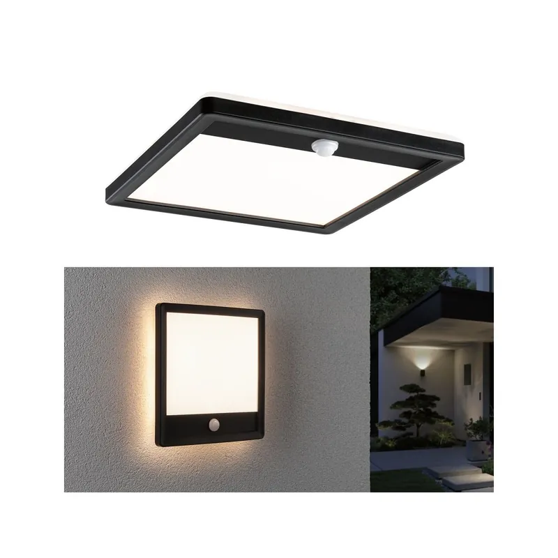 Paulmann 94665 LED Außenpanel Lamina Bewegungsmelder eckig IP44 Schwarz Direktkauf