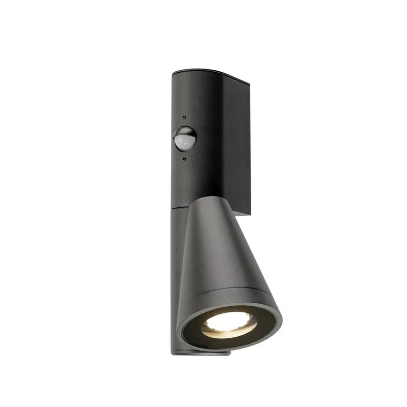 SLV 1008010 Outdoor Wandaufbauleuchte T-TUBE single GU10 Sensor IP44 schwarz Neuheit