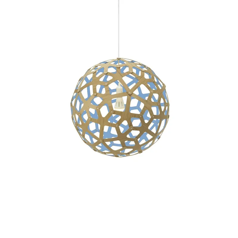 David Trubridge Coral Pendelleuchte Ø 40cm blau Super-Preis