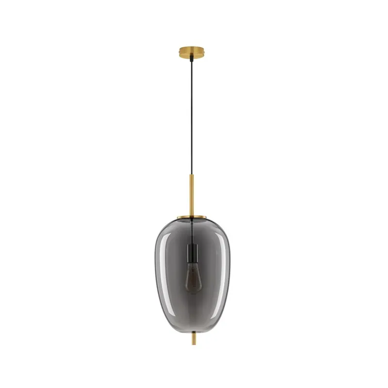 Preiswert Nova Luce 9624081 LATO Pendelleuchte 27cm Gold Rauchglas E27