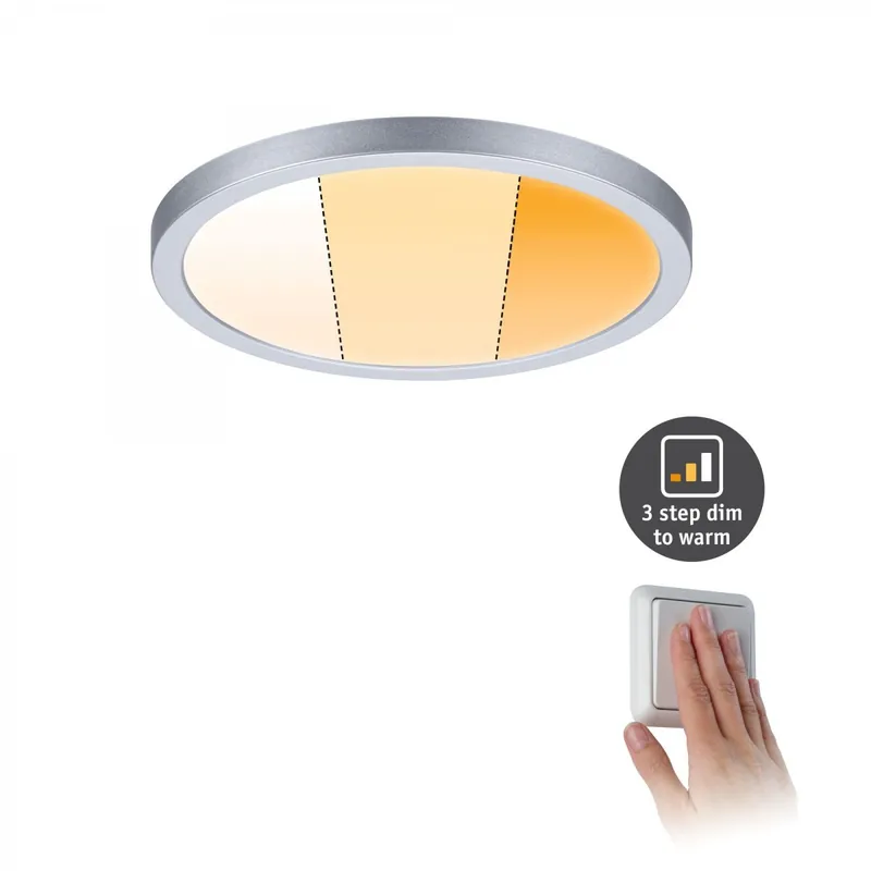 Direktkauf Paulmann No. 92991 LED Einbaupanel Areo VariFit IP44 rund 175mm Chrom matt WarmDim-Stepschaltung