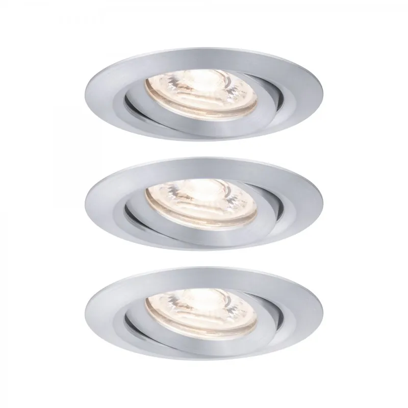 Mega-Angebot Paulmann No. 94297 Einbauleuchte Nova mini schwenkbar 3x4W 2.700K Alu gedreht 230V