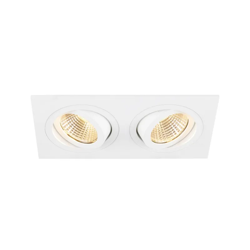 Direktkauf SLV 1008511 NEW TRIA® 155 Deckeneinbauleuchte eckig 2700K zweiflammig PHASE 38° weiß