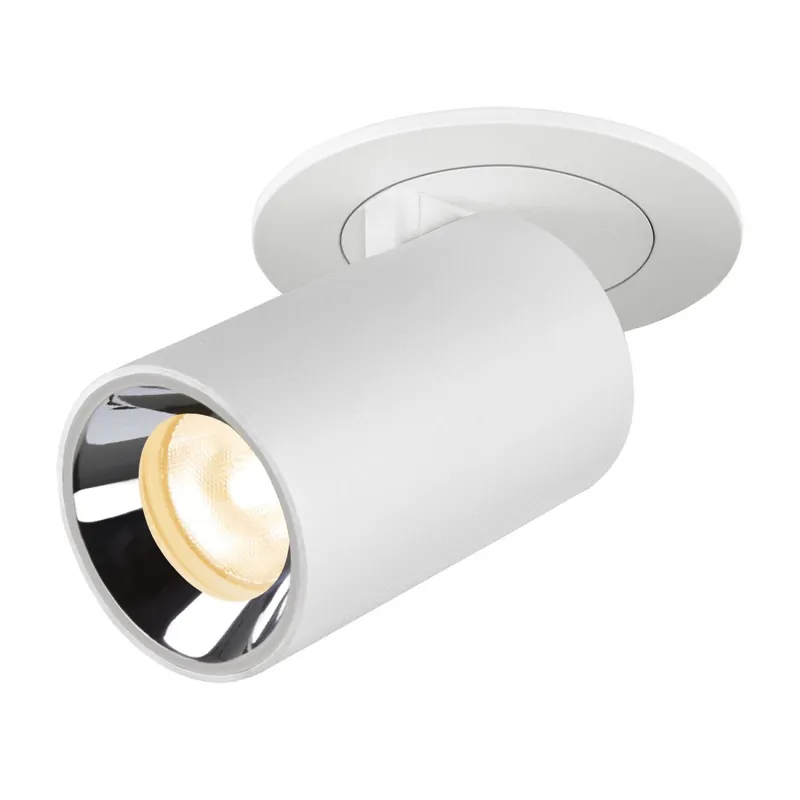 SLV 1006902 NUMINOS® PROJECTOR XS Deckeneinbauleuchte 3000K 55° zylindrisch weiß chrom Schnäppchen