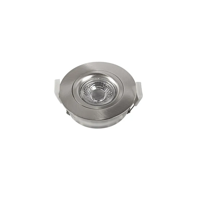 Heitronic 500954 LED Einbaustrahler nickel matt rund schwenkbar IP44 dim-to-warm Sofort Bestellen