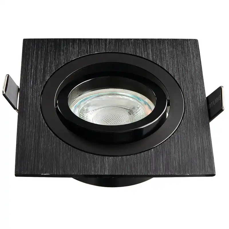 Jetzt Kaufen Heitronic Nr. 500596-HE Einbaustrahler DL7801 Eckig schwarz GU10 78mm