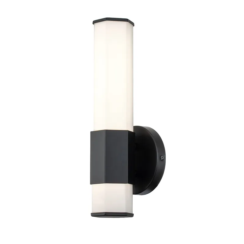 Elstead Facet LED Wandleuchte schwarz matt opal IP44 Begrenztes Angebot