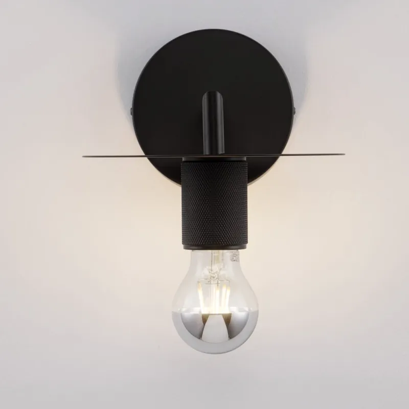 Aktuell Nova Luce 9501232 ROYAL Wandleuchte mit Schirm Schwarz E27