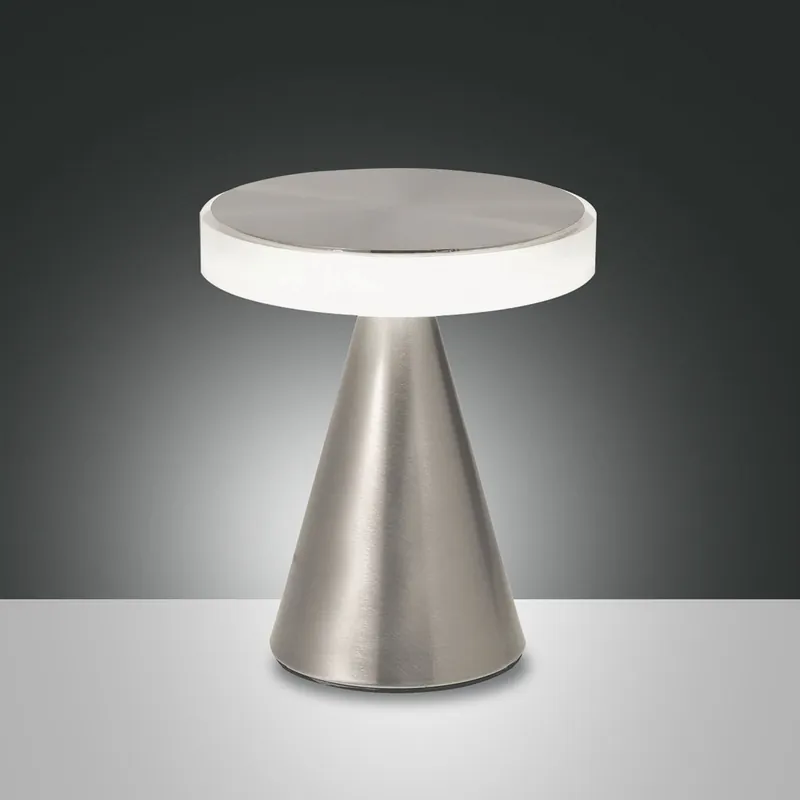 FABAS LUCE No. 3386-34-178 LED Tischleuchte Neutra nickel satiniert mit Touchdimmer 20 cm Echt