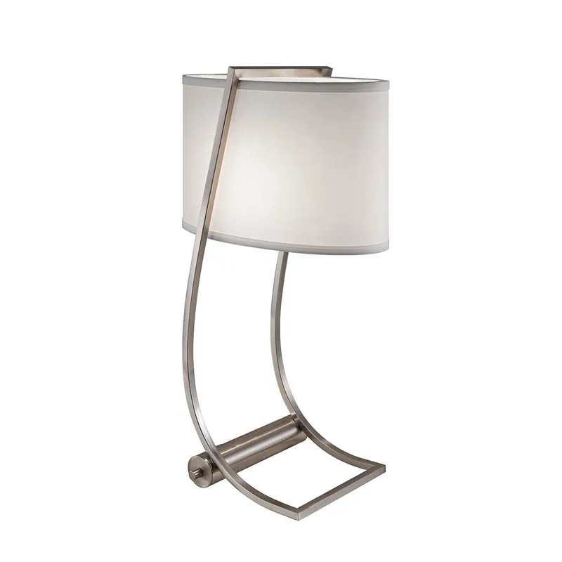 Elstead Lex 1 Light Tischlampe gebürsteter Stahl Zertifiziert