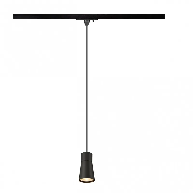 SLV 1008258 PURI 2.0 Cone 1-Phasen Pendelleuchte GU10 max. 6W schwarz Geprüft