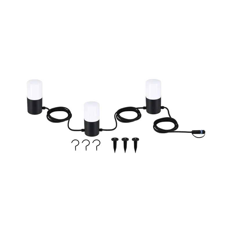 Paulmann 94761 Plug&Shine LED Lichterkette Tubs IP44 3000K anthrazit Neu