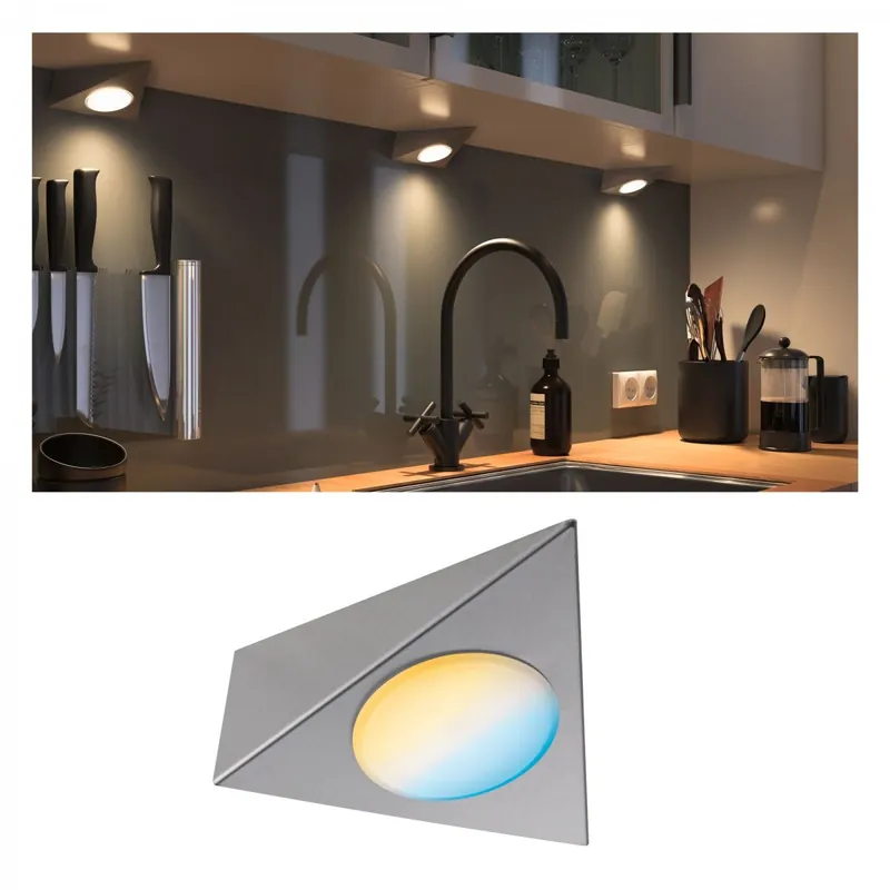 Online Kaufen Paulmann No. 99958 Möbelleuchten Clever Connect Spot Trigo Nickel gebürstet 12V TunableWhite