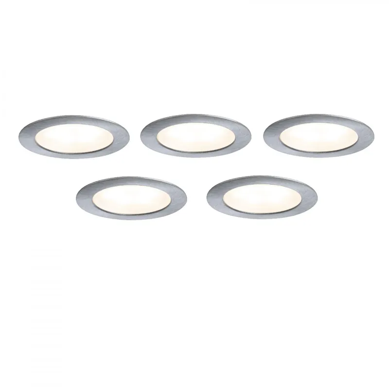 Paulmann No. 93586 Möbeleinbauleuchten-Set Micro Line Mini Eisen gebürstet 5er Set Neue Kollektion