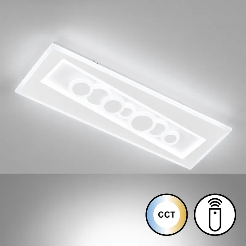Geprüft Fischer & Honsel 21414 LED Wand- und Deckenleuchte Ratio weiß CCT dimmbar 63cm