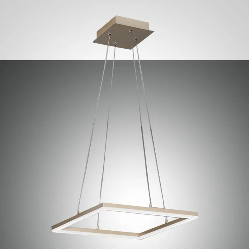 Günstig FABAS LUCE No. 3394-40-225 LED Pendeleuchte Bard gold edelmatt 42x42 dimmbar