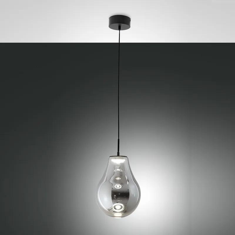 Sale Fabas Luce 3772-40-126 LED Pendelleuchte Noa 1-flammig Grau transparent