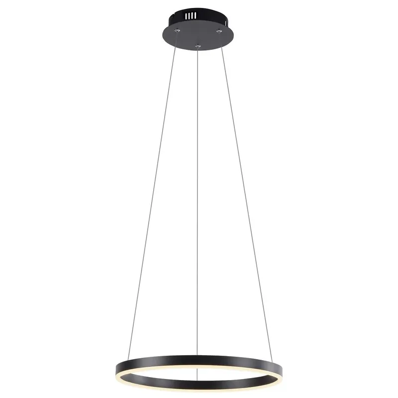 Top-Angebot Leuchten Direkt 15393-13 RITUS LED Pendelleuchte Anthrazit rund 40cm dimmbar