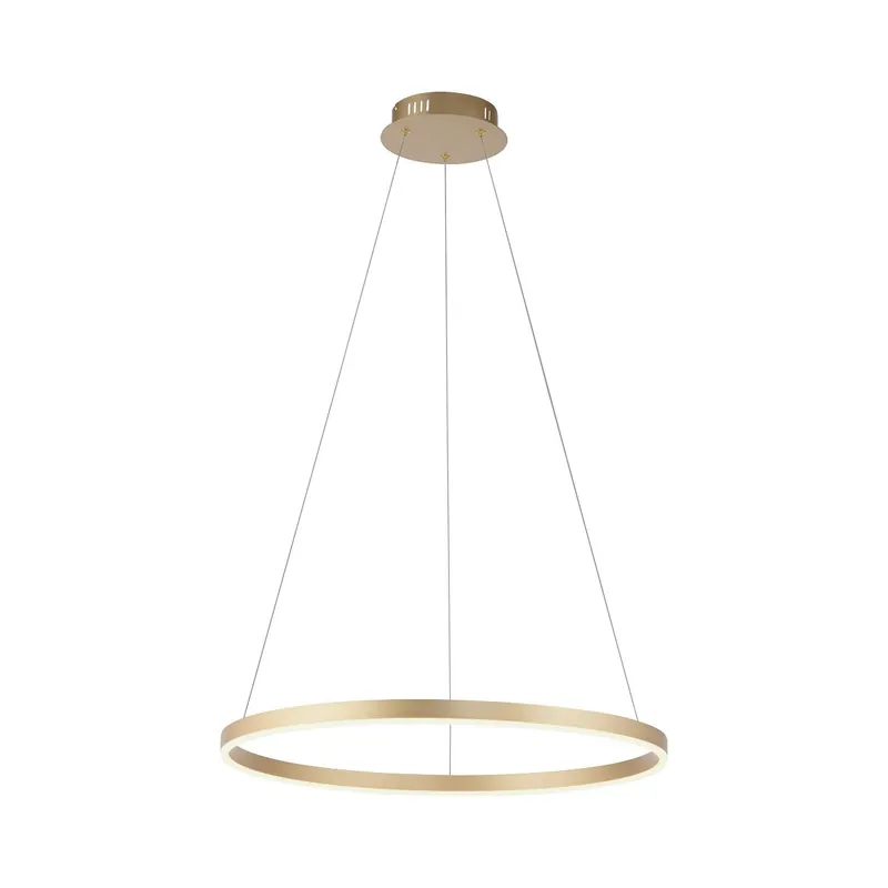 Knallerangebot Leuchten Direkt 15394-60 RITUS LED Pendelleuchte Messing Matt rund 60cm dimmbar