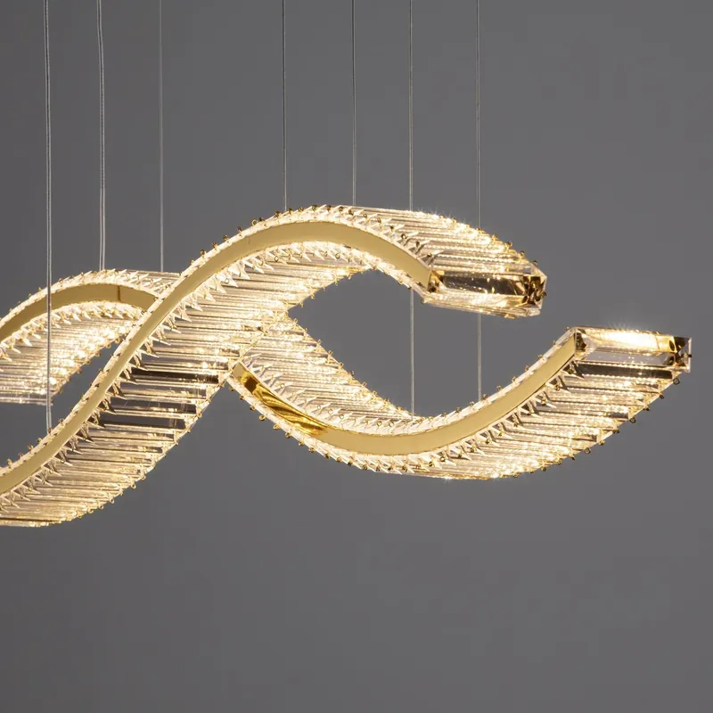 Direkt Vom Hersteller Nova Luce 9019724 AURELIA LED Pendelleuchte 2-flammig 3500K Gold Kristall
