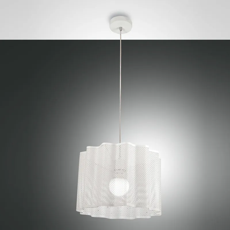 Top-Angebot Fabas Luce 3581-40-102 Pendelleuchte Glicine Metall weiss E27