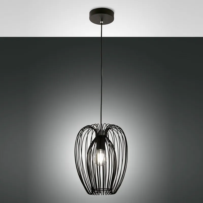 Fabas Luce 3677-40-101 Pendelleuchte Camp 25cm schwarz E27 Aktuell