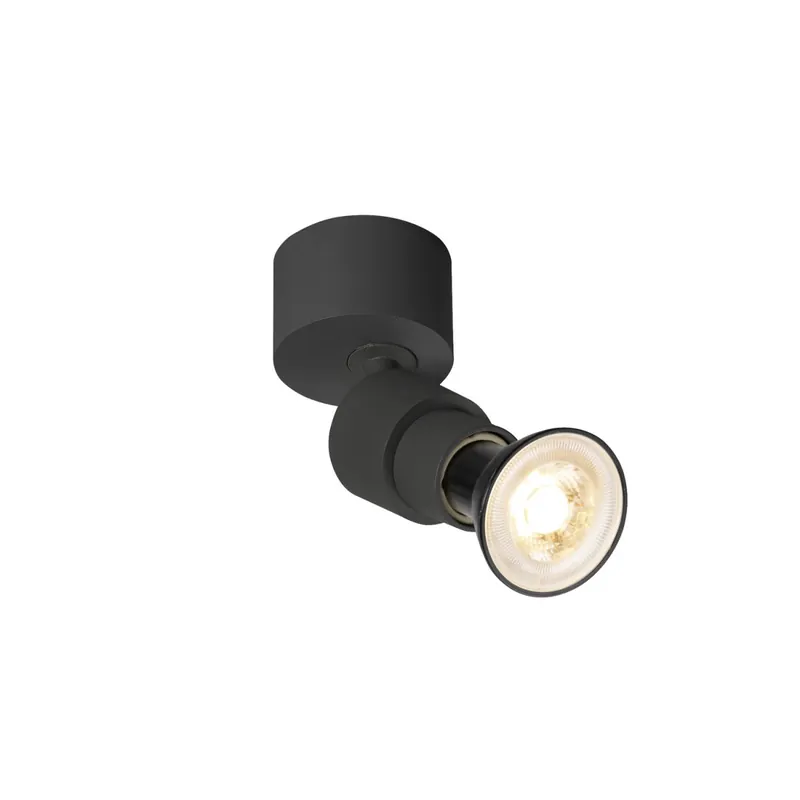 SLV 1008229 PURI 2.0 Basic Wand- und Deckenleuchte 1-flammig ohne Schirm schwarz GU10 Neuheit