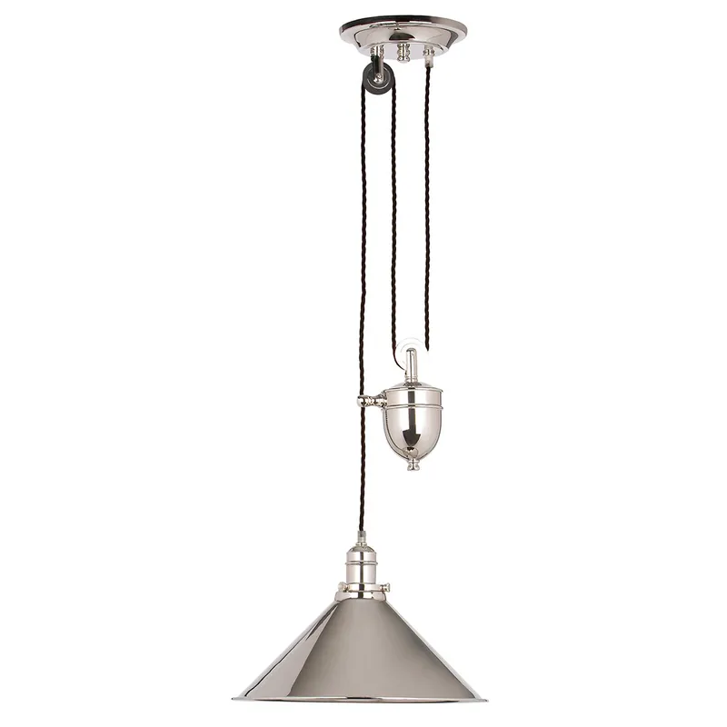 Elstead Lighting Provence 1-Light Rise and Fall Pendelleuchte Nickel poliert Rabatt