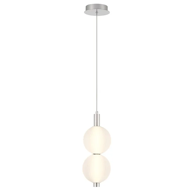 Elstead Lighting LED Pendelleuchte Palmas 2-flammig 3000K Poliertes Nickel Sichere Zahlung