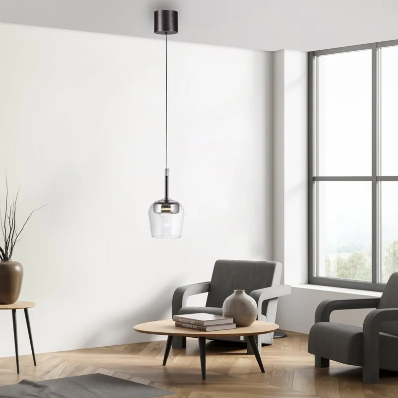 Expressversand Paul Neuhaus 2741-21 Q-KON Pendelleuchte silber 1-flammig Smart Home