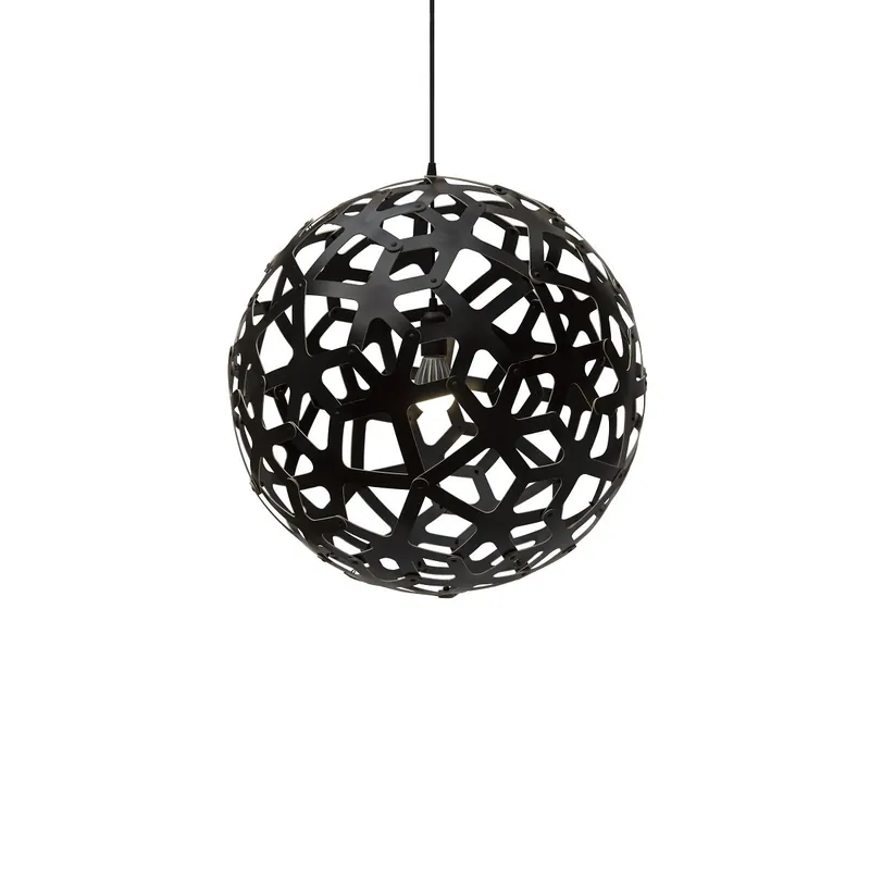 David Trubridge Coral Pendelleuchte Ø 60cm schwarz 2 Seiten Highlight