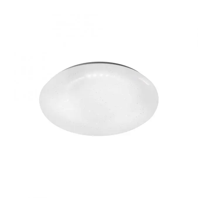 Bestseller LED-Deckenleuchte, weiß, rund, Sternenoptik, warmweiß