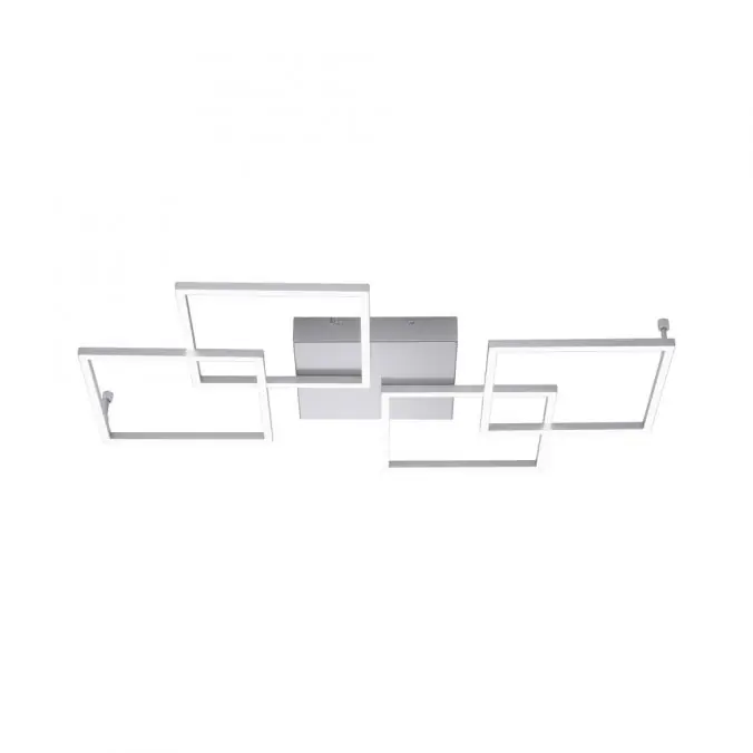 Preiswert LED-Deckenleuchte, Stahl, geometrischer Form, warmweiß, dimmbar