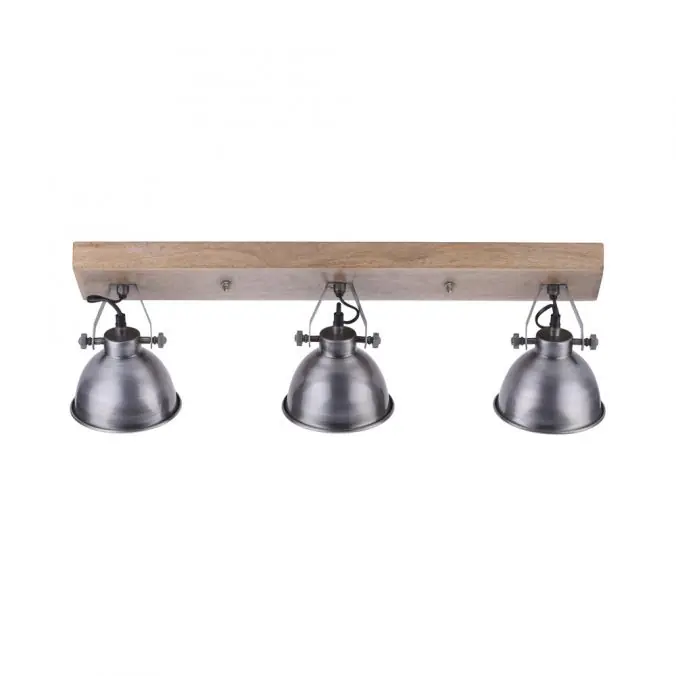 Expressversand Deckenleuchte, 3-flammig, Eisenoptik, Retro-Look, schwenkbare Lichtköpfe