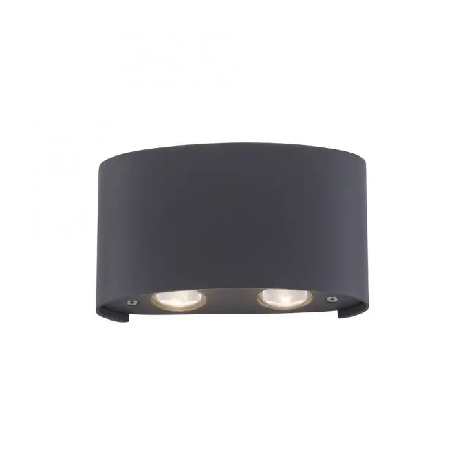 Garantierte Lieferung LED Wandlampe 4 flammig anthrazit farbig Außenlampe Innenlampe dekorativ