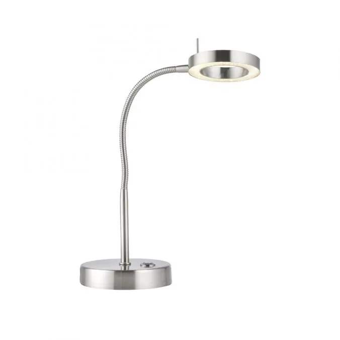 LED Tischleuchte silber verstellbar 3 Stufen Tochdimmer warmweiß Licht Preisknaller