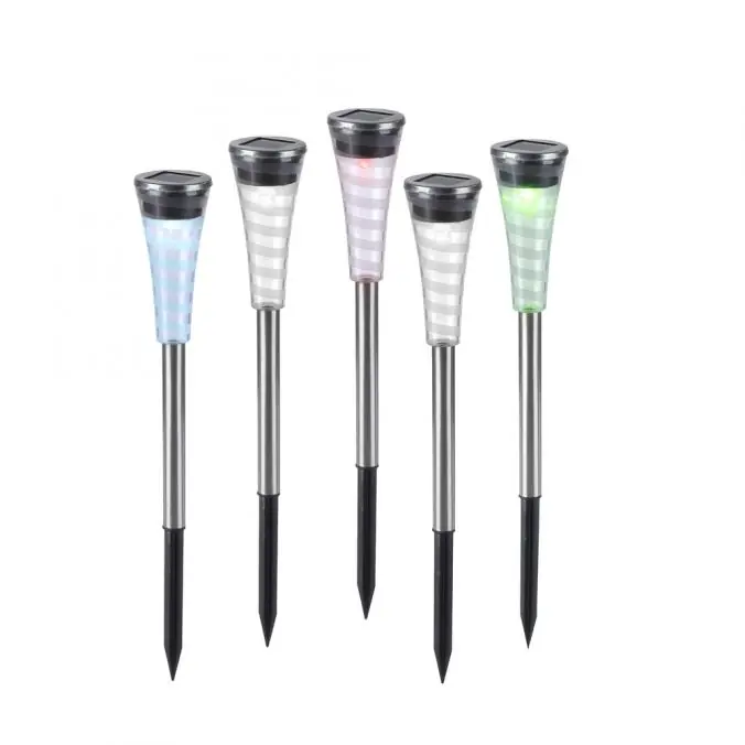 LED Erdspießleuchte Set Farbverlauf spritzwassergeschützt Solar Schnäppchen