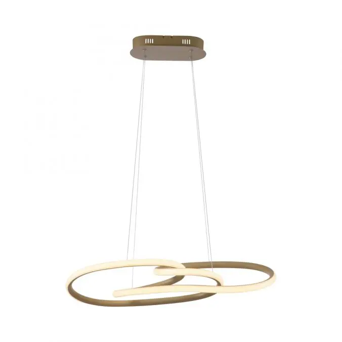Highlight LED Pendelleuchte TWIST, sandfarben, höhenverstellbar, Memoryfunktion