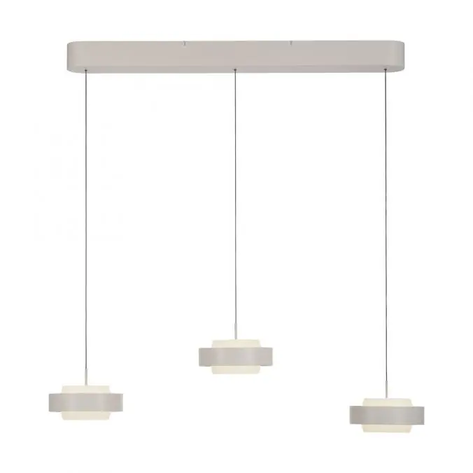 Schöner Wohnen-Kollektion 3fl. LED Pendelleuchte ELMO sandbrise Zertifiziert